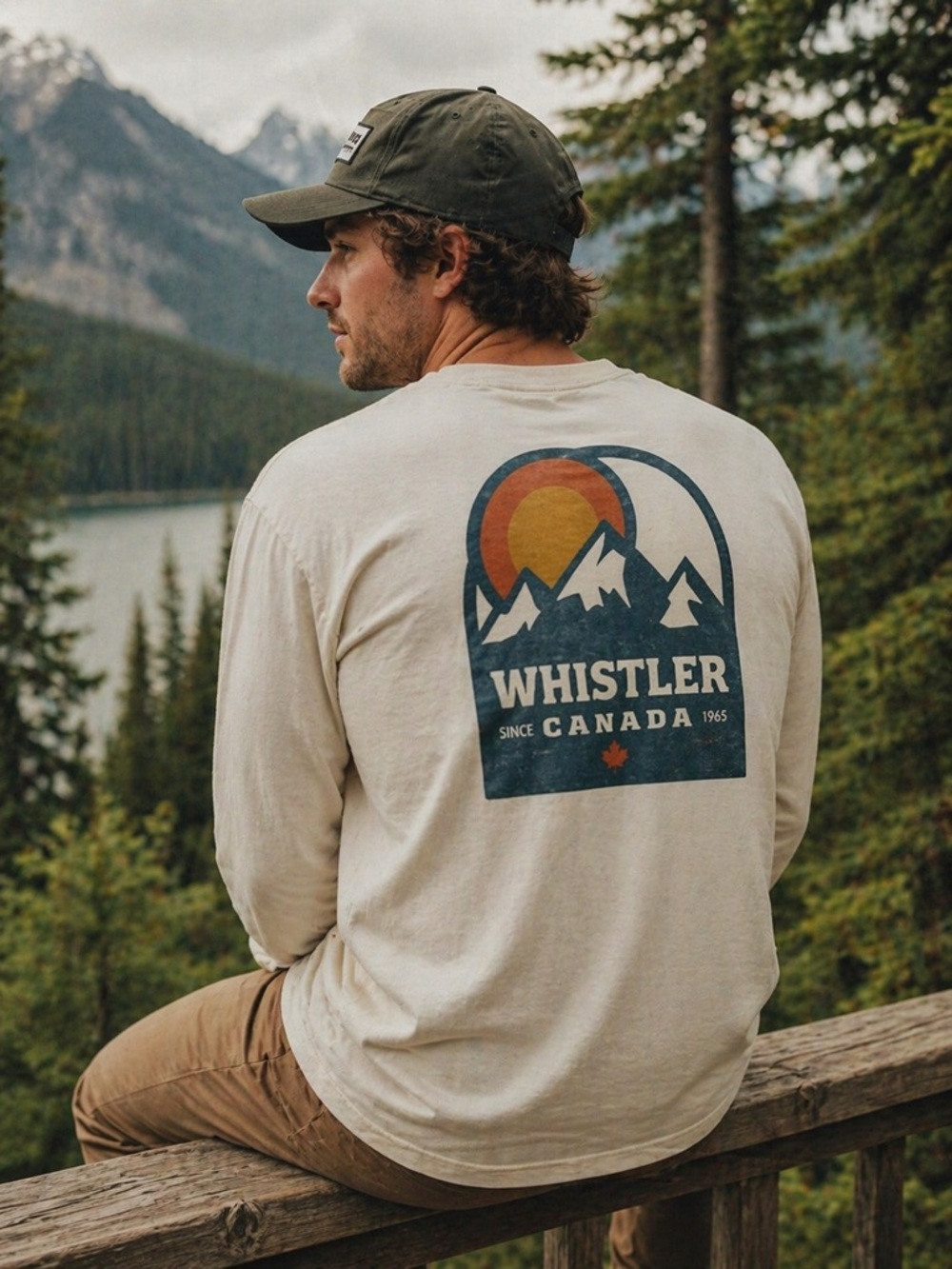 🏔️ Blue 84 - Whistler Canada Long Sleeve Tee | Men’s M - 100% Cotton